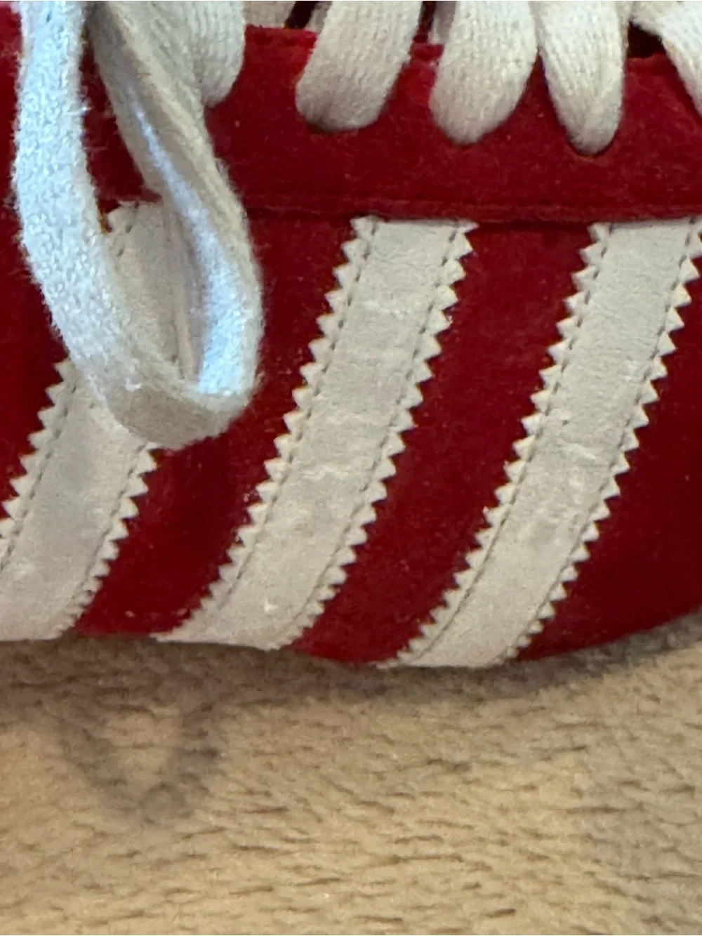 Vintage 2004 Adidas Okapi Red Suede Sneakers Size 6.5 Y2K
